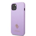 Guess GUHCP13MPS4MU iPhone 13 / 14 / 15 6.1" purple hardcase Saffiano 4G Small Metal Logo - imagine 2