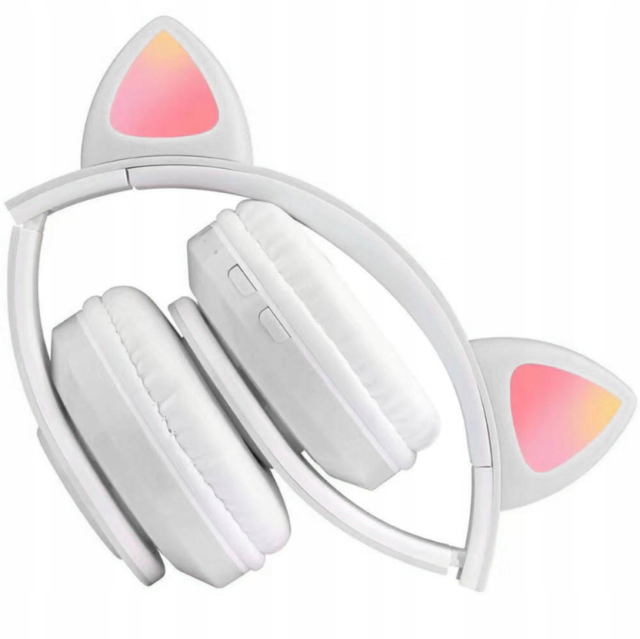 Extralink Kids Headphones Pro White | Wired headphones | Cat Ears - imagine 3