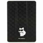 Karl Lagerfeld KLFC10SAKHPCK iPad 10.2" Folio Magnet Allover Cover black Saffiano Monogram Cho