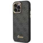Guess GUHCP14XHG4SHK iPhone 14 Pro Max 6,7" black hard case 4G Vintage Gold Logo - imagine 2