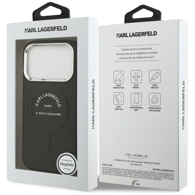 Karl Lagerfeld Karl RSG Logo MagSafe Case for iPhone 17 Pro Black - imagine 8