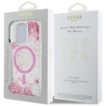 Guess HC Resin Bottom Glitter Case for iPhone 16 Pro Max MagSafe Pink - imagine 8