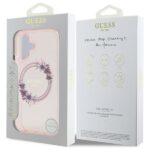 Guess GUHMP16SHFWFCP iPhone 16 6.1" pink hardcase IML Flowers Wreath MagSafe - imagine 8