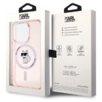 Karl Lagerfeld KLHMP15XHFCCNOP iPhone 15 Pro Max 6.7" pink hardcase IML Choupette MagSafe - imagine 8