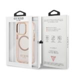 Guess GUHMP13LHTCMP iPhone 13 Pro / 13 6,1" pink hard case Gold Outline Translucent MagSafe - imagine 8