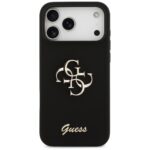 Guess Silicone Big 4G Script case for iPhone 17 Pro Max black - imagine 3