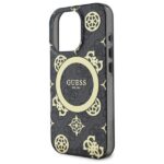 Guess GUHMP16LH4PYEEK iPhone 16 Pro 6.3" black hardcase IML Peony On 4G Background MagSafe - imagine 5