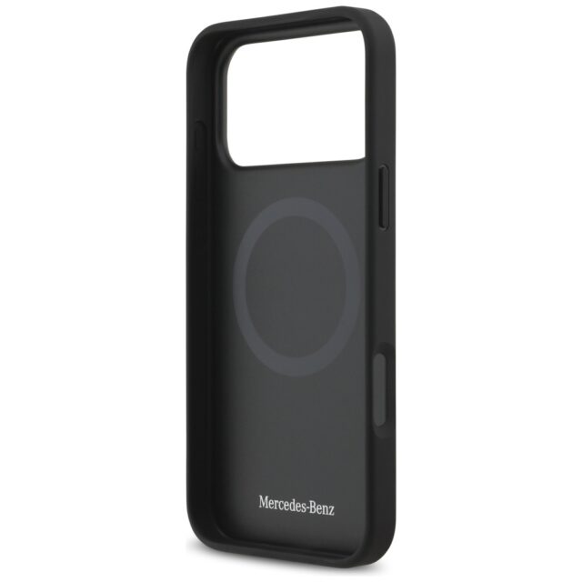 Case Mercedes Leather Laurel Leaves Stripes MagSafe for iPhone 17 Pro Max blue - imagine 7