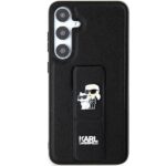 Karl Lagerfeld KLHCS24LGSAKCPK S24 Ultra S928 black hardcase Gripstand Saffiano Karl&Choupette