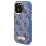 Guess GUHMP16XU4GPRB iPhone 16 Pro Max 6.9" blue hardcase 4G Logo Plate MagSafe - imagine 2