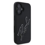 Karl Lagerfeld KLHCP16S3DRKSDLK iPhone 16 6.1" black hardcase 3D Rubber Signature - imagine 2