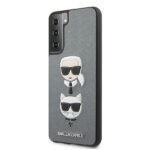 Karl Lagerfeld KLHCS21MSAKICKCSL S21+ G996 silver hardcase Saffiano Ikonik Karl&Choupette Hea - imagine 2