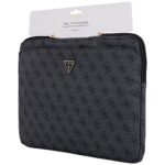 Bag Guess Sleeve 14" 4G Zipper Pocket Triangle Logo black - imagine 4