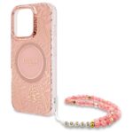 Guess GUHMP16LHCPOFPP iPhone 16 Pro 6.3" pink hardcase IML Flowers Allover Electro With Pearl - imagine 5
