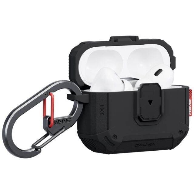 Case Skinarma Mecha LE for AirPods Pro 3 black - imagine 2