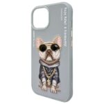 Nimmy case iPhone 15 6.1" gray Glasses Cool Dog - imagine 6