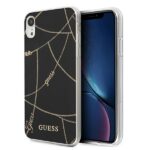 Guess GUHCI61PCUCHBK iPhone Xr black hardcase Gold Chain Collection