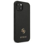 Guess GUHCP13MPS4MK iPhone 13 / 14 / 15 6,1" black hardcase Saffiano 4G Small Metal Logo - imagine 4