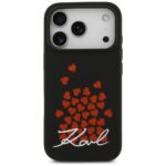 Karl Lagerfeld Silicone Heart Sign Logo MagSafe Case for iPhone 17 Pro Black - imagine 3