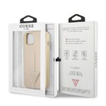 Guess GUHCP14MPSATLE iPhone 14 Plus / 15 Plus 6.7" beige hardcase SaffianoTriangle Logo - imagine 8