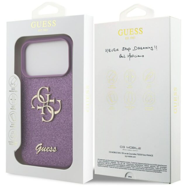 Case Guess Fixed Glitter Big 4G for iPhone 17 Pro lilac - imagine 8