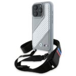 BMW BMHCP16X23PSCCG iPhone 16 Pro Max 6.9" grey hardcase M Edition Carbon Stripe & Strap