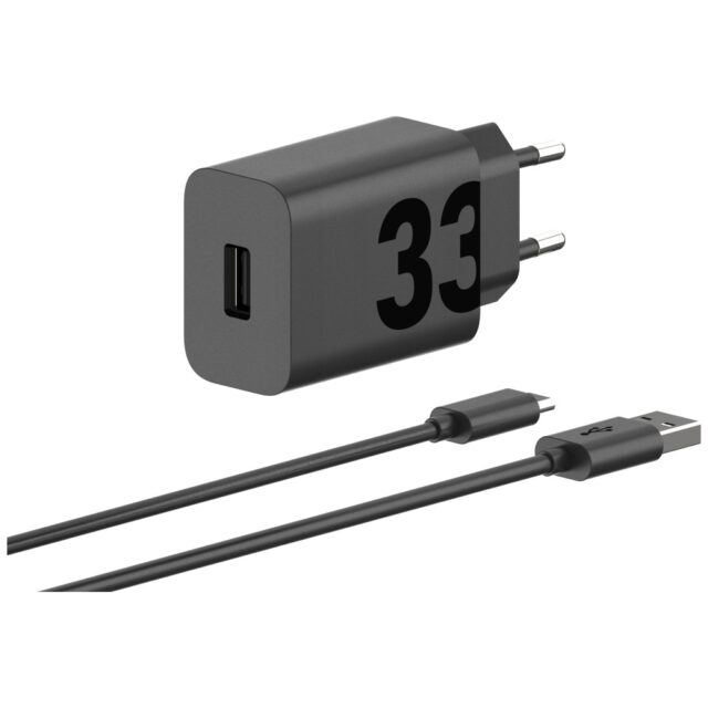 Charger wall Motorola TurboPower 33W USB-A with cable USB-A to USB-C 1m black - imagine 7