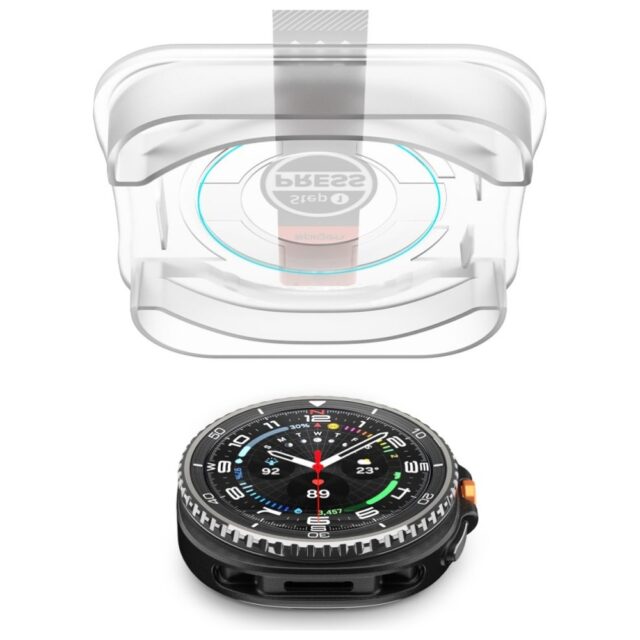 Spigen Glas.TR EZ FIT Tempered Glass for Samsung Galaxy Watch 8 Classic 46mm - imagine 4