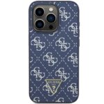 Guess GUHCP15XPG4GPB iPhone 15 Pro Max 6.7" blue hardcase 4G Triangle Metal Logo - imagine 3