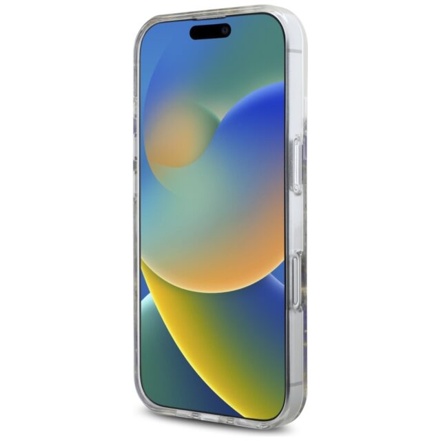 Case Guess Resin Flowers Glitter MagSafe for iPhone 16 purple - imagine 5