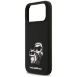 Case Karl Lagerfeld Silicone K&C Sketch  & Logo MagSafe for iPhone 17 Pro Max black - imagine 6