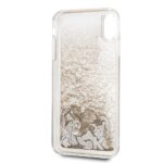 Karl Lagerfeld KLHCI65KSICGO iPhone Xs Max gold hard case Iconic Liquid Glitter - imagine 4