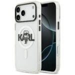 Karl Lagerfeld IML Karl Sketch Logo MagSafe Case for iPhone 17 Pro Max Clear