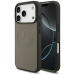 Case Mercedes Leather Vintage Logo       MagSafe for iPhone 17 Pro taupe