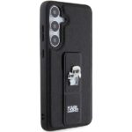 Karl Lagerfeld KLHCS24SGSAKCPK S24 S921 black hardcase Gripstand Saffiano Karl&Choupette Pins - imagine 4