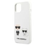 Karl Lagerfeld KLHCP13MSSKCW iPhone 13 / 14 / 15 6,1" hardcase white Silicone Karl & Choupette - imagine 6