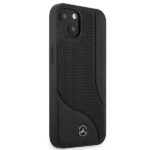 Mercedes MEHCP13MCDOBK iPhone 13 / 14 / 15 6,1" black hardcase Leather Perforated Area - imagine 4