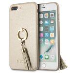 Guess GUHCI8LRSSABE iPhone 7/8 Plus beige hard case Saffiano with ring stand