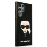 Karl Lagerfeld KLHCS22LSLKHBK S22 Ultra S908  black hardcase Silicone Karl`s Head - imagine 4