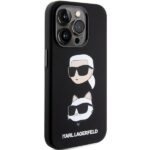 Karl Lagerfeld KLHCP15LSDHKCNK iPhone 15 Pro 6.1" black Silicone Karl&Choupette Head - imagine 4