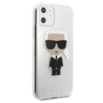 Karl Lagerfeld KLHCN61TPUTRIKSL iPhone 11 6,1" /  Xr  silver Glitter Ikonik Karl - imagine 5