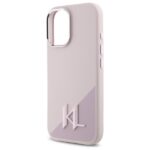 Karl Lagerfeld KLHMP16SSCMKMPCP iPhone 16 6.1" pink hardcase Silicone Shadow Metal Initial - imagine 6