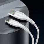 USAMS Cable U38 microUSB 4A Fast Charge for OPPO 1m white SJ375USB02 (US-SJ375) - imagine 7