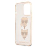 Karl Lagerfeld KLHCP13XKCTUGLGO iPhone 13 Pro Max 6,7" gold hardcase Glitter Karl`s & Choupette - imagine 7