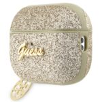 Guess GUAP2GLGSHD AirPods Pro 2 (2022/2023) cover gold Glitter Flake 4G Charm - imagine 3