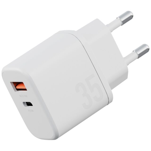 Wall Charger Bazic Goport Velox    Kit 1xUSB-C 1xUSB-A GaN 35W with cable white - imagine 2