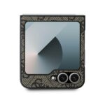 Guess GUHCZF64GMGBR Z Flip6 F741 brown Leather 4G Metal Logo - imagine 3