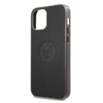 BMW BMHCP12MREELK case iPhone 12 / 12 Pro 6.1" black hardcase Leather Emboss - imagine 6