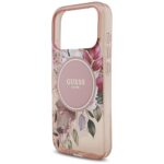 Guess IML Flowers Pearl Strap MagSafe Case for iPhone 17 Pro Pink - imagine 6