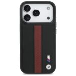 Case BMW M Perforated Stripe Logo MagSafe for iPhone 17 Pro red - imagine 3